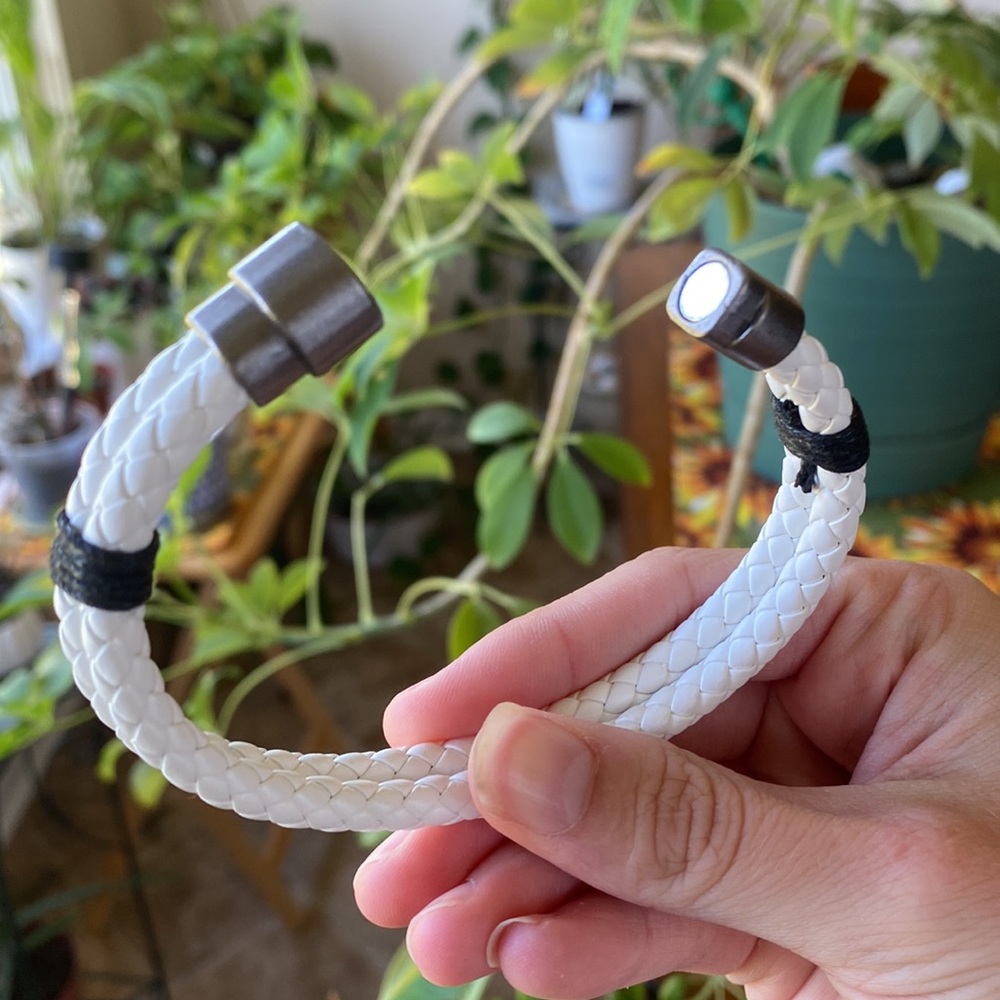 White Rope Magnetic Clasp Bracelet
